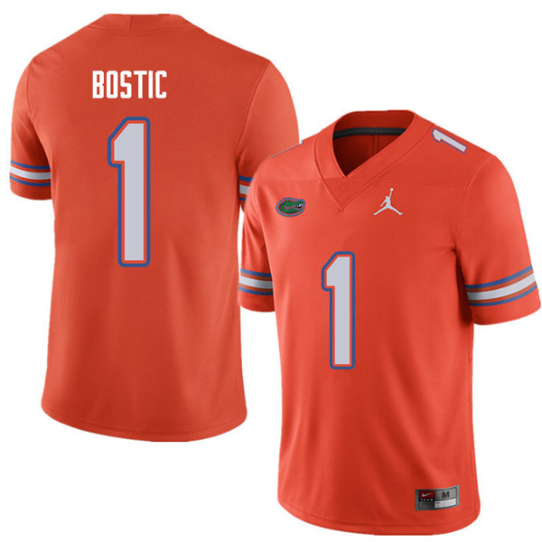 Jordan Brand Men #1 Jonathan Bostic Florida Gators College Football Jerseys Sale-Orange - Click Image to Close